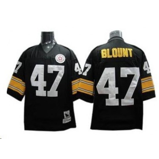 Pittsburgh Steelers 47 Mel Blount Throwback Jersey Black Pittsburgh Steelers 47 Mel Blount Throwback Jersey Black