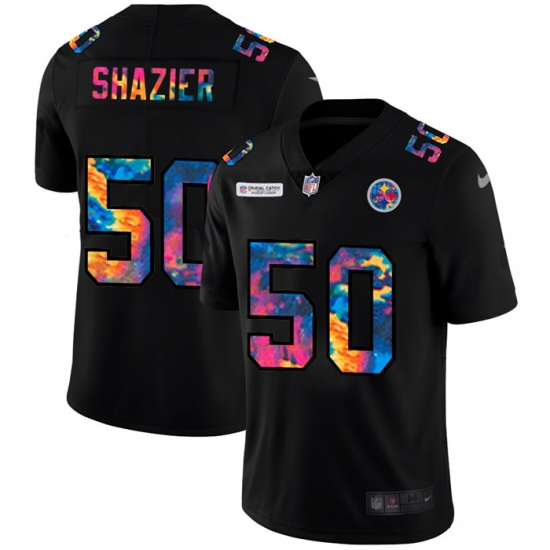 Pittsburgh Steelers 50 Ryan Shazier Men Nike Multi Color Black 2020 NFL Crucial Catch Vapor Untouchable Limited Jersey Pittsburgh Steelers 50 Ryan Shazier Men Nike Multi Color Black 2020 NFL Crucial Catch Vapor Untouchable Limited Jersey