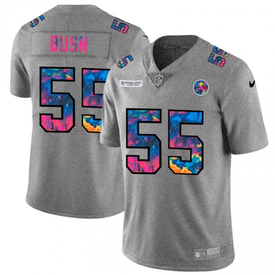 Pittsburgh Steelers 55 Devin Bush Men Nike Multi Color 2020 NFL Crucial Catch NFL Jersey Greyheather Pittsburgh Steelers 55 Devin Bush Men Nike Multi Color 2020 NFL Crucial Catch NFL Jersey Greyheather