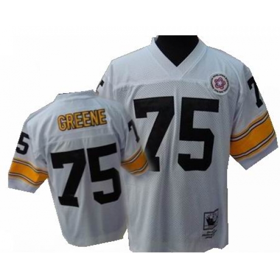 Pittsburgh Steelers 75 Joe Greene white Mitchellandness throwback jerseys Pittsburgh Steelers 75 Joe Greene white Mitchellandness throwback jerseys