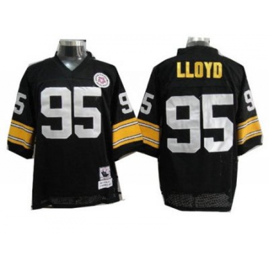 Pittsburgh Steelers 95 Lloyd Black Throwback NFL Jerseys Pittsburgh Steelers 95 Lloyd Black Throwback NFL Jerseys