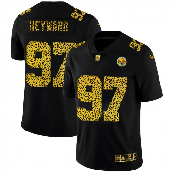 Pittsburgh Steelers 97 Cameron Heyward Men Nike Leopard Print Fashion Vapor Limited NFL Jersey Black Pittsburgh Steelers 97 Cameron Heyward Men Nike Leopard Print Fashion Vapor Limited NFL Jersey Black