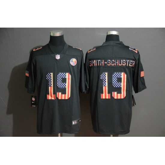 Steelers 19 JuJu Smith Schuster 2019 Black Salute To Service USA Flag Fashion Limited Jersey Steelers 19 JuJu Smith Schuster 2019 Black Salute To Service USA Flag Fashion Limited Jersey