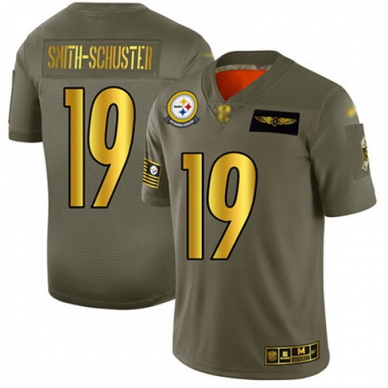 Steelers 19 JuJu Smith Schuster Camo Gold Men Stitched Football Limited 2019 Salute To Service Jersey Steelers 19 JuJu Smith Schuster Camo Gold Men Stitched Football Limited 2019 Salute To Service Jersey