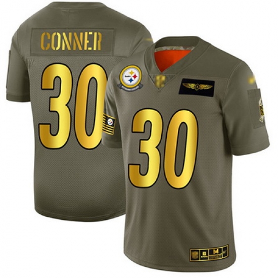 Steelers 30 James Conner Camo Gold Men Stitched Football Limited 2019 Salute To Service Jersey Steelers 30 James Conner Camo Gold Men Stitched Football Limited 2019 Salute To Service Jersey