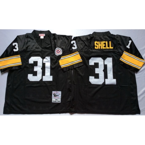 Steelers 31 Donnie Shell Black Throwback Jersey Steelers 31 Donnie Shell Black Throwback Jersey