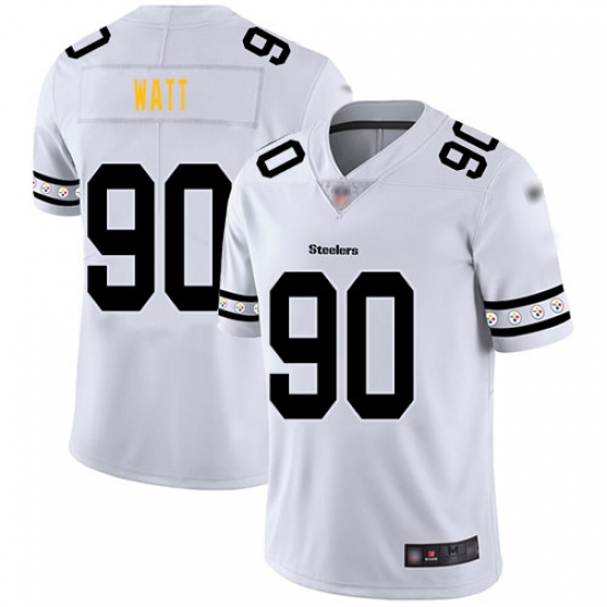 Steelers 90 T J Watt White Men Stitched Football Limited Team Logo Fashion Jersey Steelers 90 T J Watt White Men Stitched Football Limited Team Logo Fashion Jersey