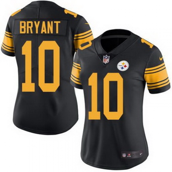 Nike Steelers #10 Martavis Bryant Black Womens Stitched NFL Limited Rush Jersey Nike Steelers #10 Martavis Bryant Black Womens Stitched NFL Limited Rush Jersey