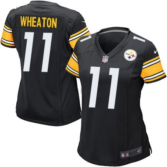 Nike Steelers #11 Markus Wheaton Black Team Color Womens Stitched NFL Elite Jersey Nike Steelers #11 Markus Wheaton Black Team Color Womens Stitched NFL Elite Jersey