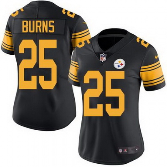Nike Steelers #25 Artie Burns Black Womens Stitched NFL Limited Rush Jersey Nike Steelers #25 Artie Burns Black Womens Stitched NFL Limited Rush Jersey