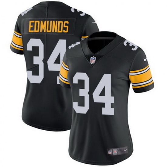 Nike Steelers #34 Terrell Edmunds Black Team Color Womens Stitched NFL Vapor Untouchable Limited Jersey Nike Steelers #34 Terrell Edmunds Black Team Color Womens Stitched NFL Vapor Untouchable Limited Jersey
