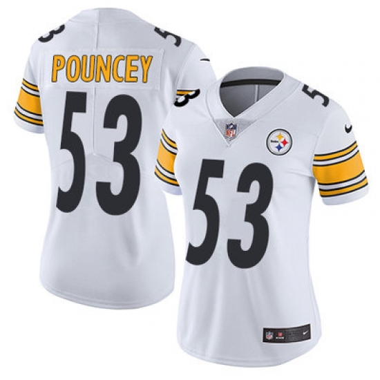 Nike Steelers #53 Maurkice Pouncey White Womens Stitched NFL Vapor Untouchable Limited Jersey Nike Steelers #53 Maurkice Pouncey White Womens Stitched NFL Vapor Untouchable Limited Jersey