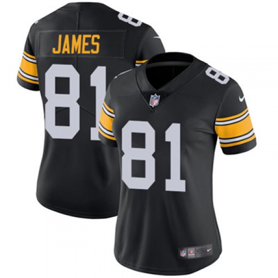 Nike Steelers #81 Jesse James Black Alternate Womens Stitched NFL Vapor Untouchable Limited Jersey Nike Steelers #81 Jesse James Black Alternate Womens Stitched NFL Vapor Untouchable Limited Jersey