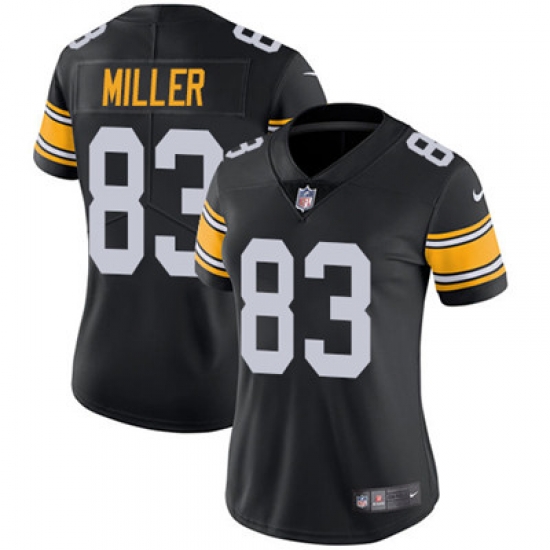 Nike Steelers #83 Heath Miller Black Alternate Womens Stitched NFL Vapor Untouchable Limited Jersey Nike Steelers #83 Heath Miller Black Alternate Womens Stitched NFL Vapor Untouchable Limited Jersey