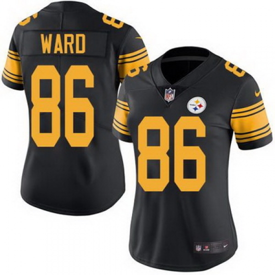 Nike Steelers #86 Hines Ward Black Womens Stitched NFL Limited Rush Jersey Nike Steelers #86 Hines Ward Black Womens Stitched NFL Limited Rush Jersey