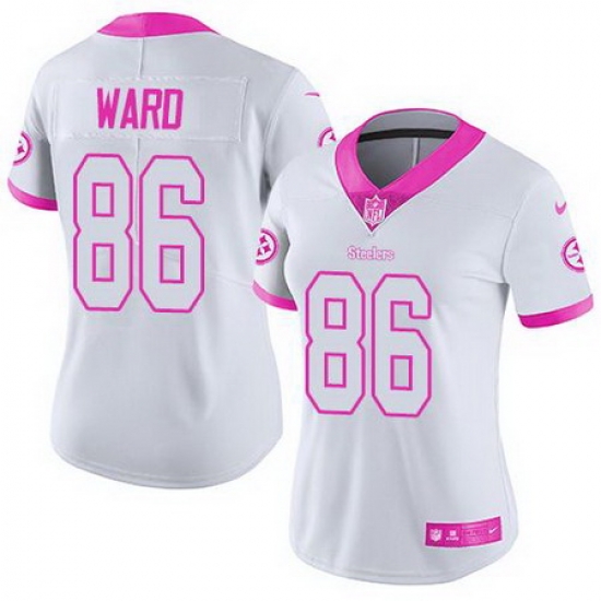 Nike Steelers #86 Hines Ward White Pink Womens Stitched NFL Limited Rush Fashion Jersey Nike Steelers #86 Hines Ward White Pink Womens Stitched NFL Limited Rush Fashion Jersey