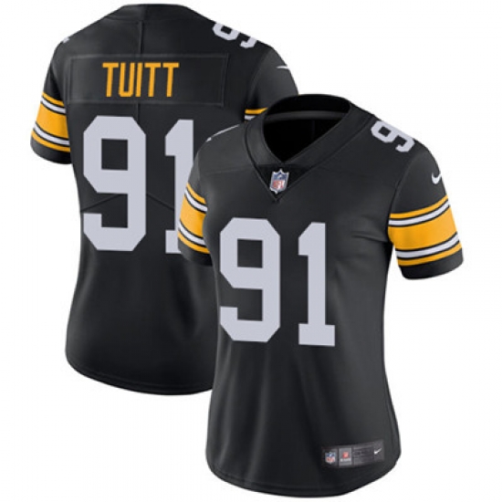 Nike Steelers #91 Stephon Tuitt Black Alternate Womens Stitched NFL Vapor Untouchable Limited Jersey Nike Steelers #91 Stephon Tuitt Black Alternate Womens Stitched NFL Vapor Untouchable Limited Jersey
