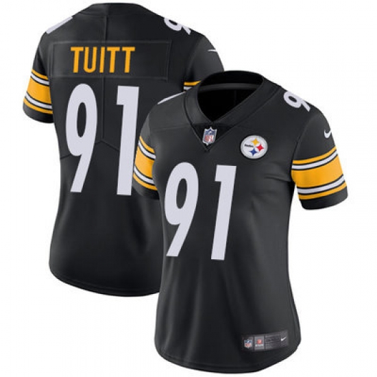 Nike Steelers #91 Stephon Tuitt Black Team Color Womens Stitched NFL Vapor Untouchable Limited Jersey Nike Steelers #91 Stephon Tuitt Black Team Color Womens Stitched NFL Vapor Untouchable Limited Jersey