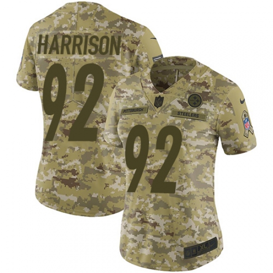 Nike Steelers #92 James Harrison Camo Women Stitched NFL Limited 2018 Salute to Service Jersey Nike Steelers #92 James Harrison Camo Women Stitched NFL Limited 2018 Salute to Service Jersey