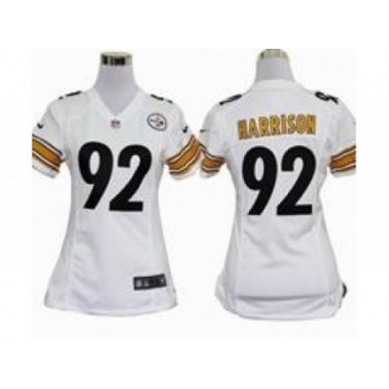 Nike Women NFL Pittsburgh Steelers #92 James Harrison white Jerseys Nike Women NFL Pittsburgh Steelers #92 James Harrison white Jerseys