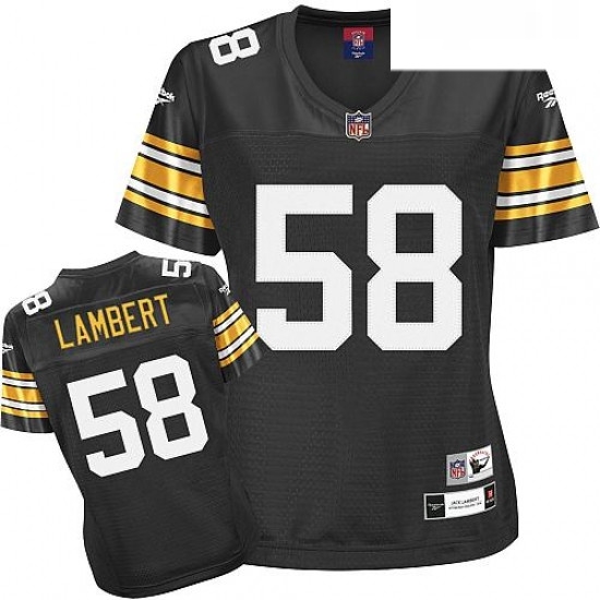 Reebok Pittsburgh Steelers 58 Jack Lambert Black Womens Throwback Team Color Premier EQT NFL Jersey Reebok Pittsburgh Steelers 58 Jack Lambert Black Womens Throwback Team Color Premier EQT NFL Jersey