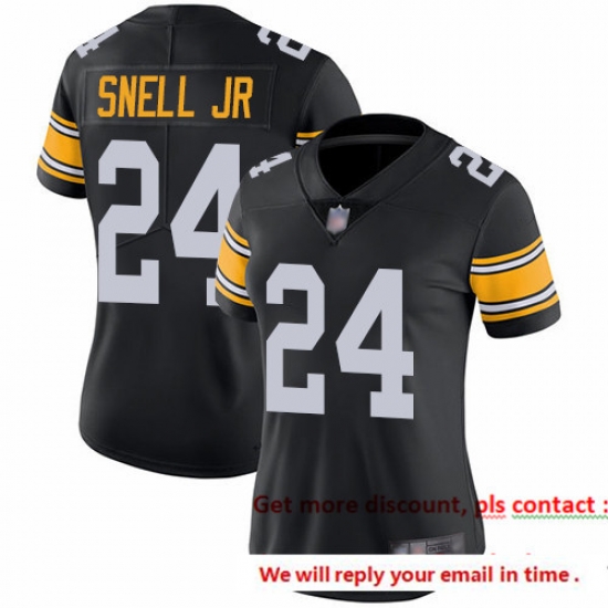 Steelers 24 Benny Snell Jr Black Alternate Women Stitched Football Vapor Untouchable Limited Jersey Steelers 24 Benny Snell Jr Black Alternate Women Stitched Football Vapor Untouchable Limited Jersey
