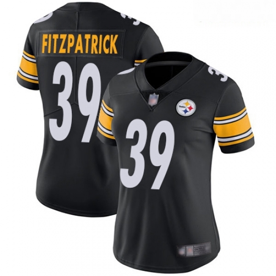 Steelers #39 Minkah Fitzpatrick Black Team Color Women Stitched Football Vapor Untouchable Limited Jersey Steelers #39 Minkah Fitzpatrick Black Team Color Women Stitched Football Vapor Untouchable Limited Jersey