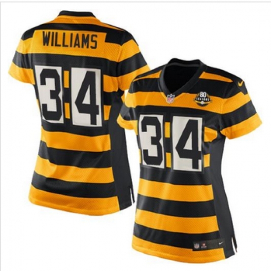 Women New Steelers #34 DeAngelo Williams Yellow Black Alternate Stitched NFL Elite Jersey Women New Steelers #34 DeAngelo Williams Yellow Black Alternate Stitched NFL Elite Jersey