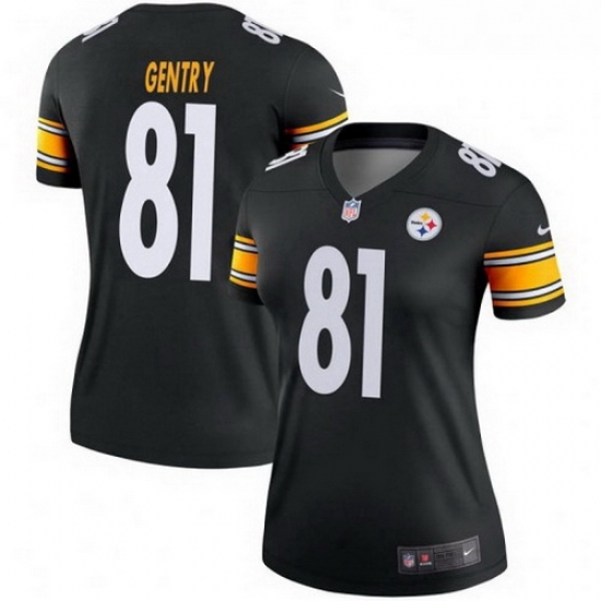 Women Nike 81 Zach Gentry Pittsburgh Steelers Legend Black Jersey Women Nike 81 Zach Gentry Pittsburgh Steelers Legend Black Jersey