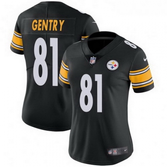 Women Nike 81 Zach Gentry Pittsburgh Steelers Limited Black Team Color Vapor Untouchable Jersey Women Nike 81 Zach Gentry Pittsburgh Steelers Limited Black Team Color Vapor Untouchable Jersey