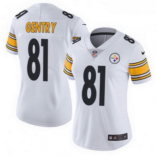 Women Nike 81 Zach Gentry Pittsburgh Steelers Limited White Vapor Untouchable Jersey Women Nike 81 Zach Gentry Pittsburgh Steelers Limited White Vapor Untouchable Jersey