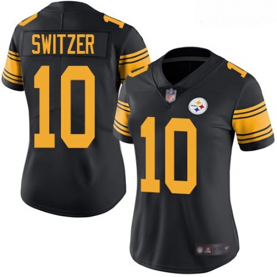 Women Nike Pittsburgh Steelers #10 Ryan Switzer Black Football Rush Jersey Women Nike Pittsburgh Steelers #10 Ryan Switzer Black Football Rush Jersey