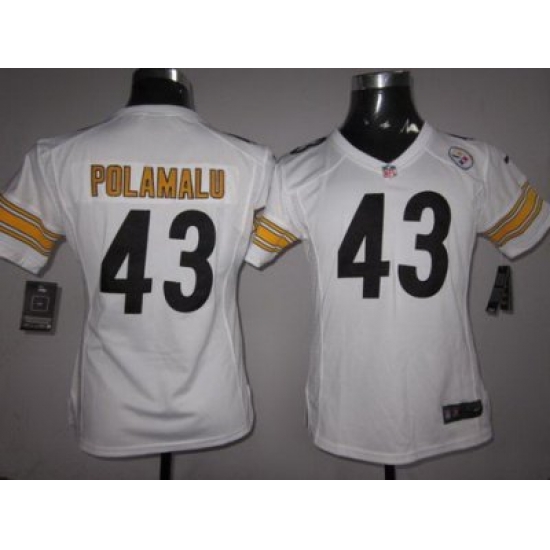 Women Nike Pittsburgh Steelers 43# Popamalu White Nike NFL Jerseys Women Nike Pittsburgh Steelers 43# Popamalu White Nike NFL Jerseys