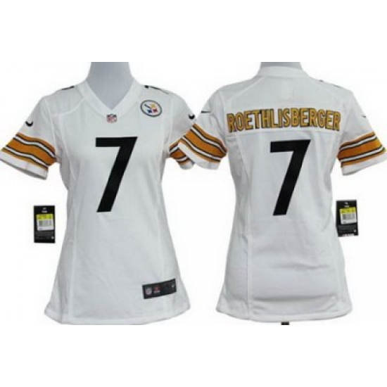 Women Nike Pittsburgh Steelers 7 Roethlisberger White Nike NFL Jerseys Women Nike Pittsburgh Steelers 7 Roethlisberger White Nike NFL Jerseys