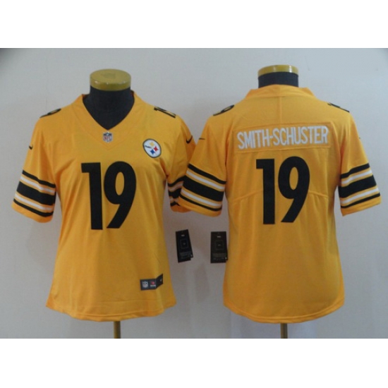 Women Nike Steelers 19 JuJu Smith Schuster Gold Women Inverted Legend Limited Jersey Women Nike Steelers 19 JuJu Smith Schuster Gold Women Inverted Legend Limited Jersey