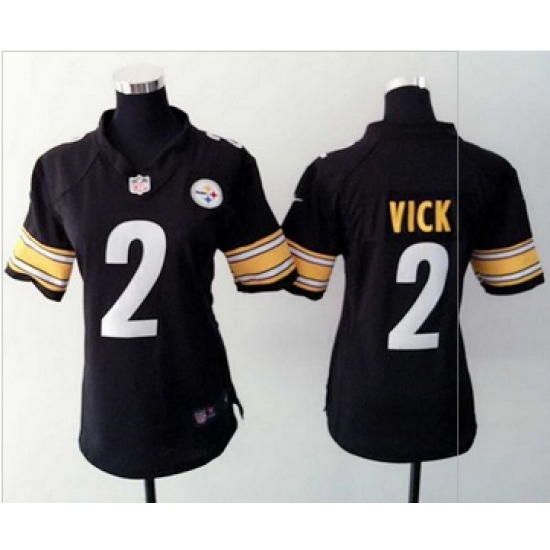 Women Nike Steelers #2 Michael Vick Black Team Color Stitched NFL Elite Jersey Women Nike Steelers #2 Michael Vick Black Team Color Stitched NFL Elite Jersey