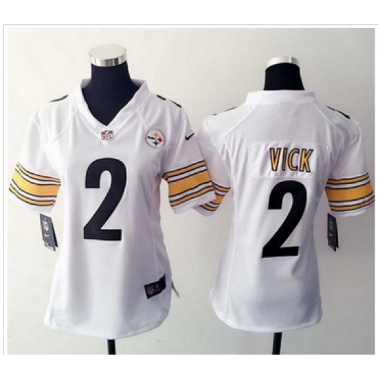 Women Nike Steelers #2 Michael Vick White Stitched NFL Elite Jersey Women Nike Steelers #2 Michael Vick White Stitched NFL Elite Jersey
