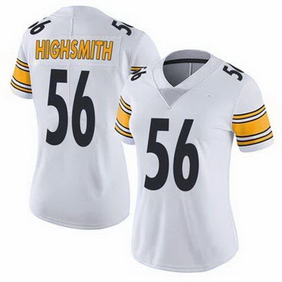 Women Pittsburgh Steelers #56 Alex Highsmith White Vapor Untouchable Limited Stitched Jersey Women Pittsburgh Steelers #56 Alex Highsmith White Vapor Untouchable Limited Stitched Jersey