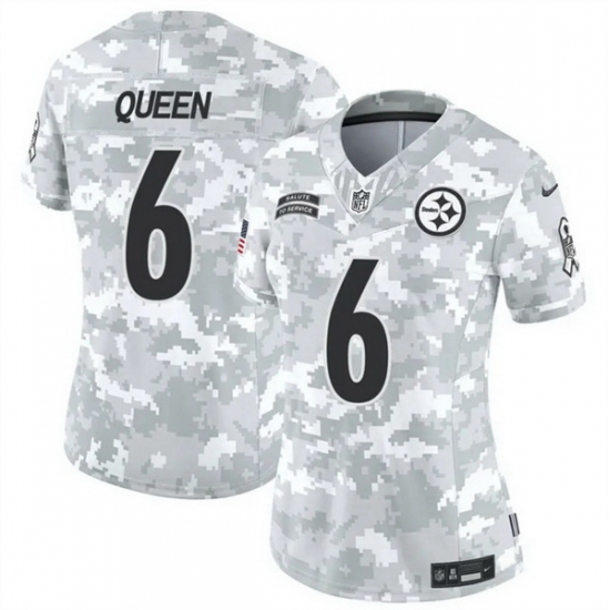 Women Pittsburgh Steelers 6 Patrick Queen 2024 F U S E Arctic Camo Salute To Service Limited Stitched Football Jersey Women Pittsburgh Steelers 6 Patrick Queen 2024 F U S E Arctic Camo Salute To Service Limited Stitched Football Jersey