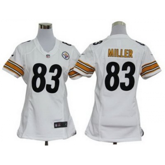 Women Pittsburgh Steelers 83# Heath Miller White Jerseys Women Pittsburgh Steelers 83# Heath Miller White Jerseys