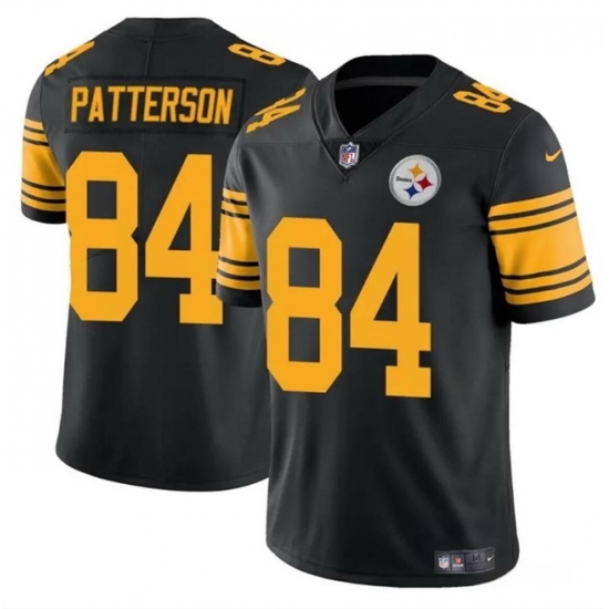 Women Pittsburgh Steelers 84 Cordarrelle Patterson Black Color Rush Stitched Football Jersey Women Pittsburgh Steelers 84 Cordarrelle Patterson Black Color Rush Stitched Football Jersey