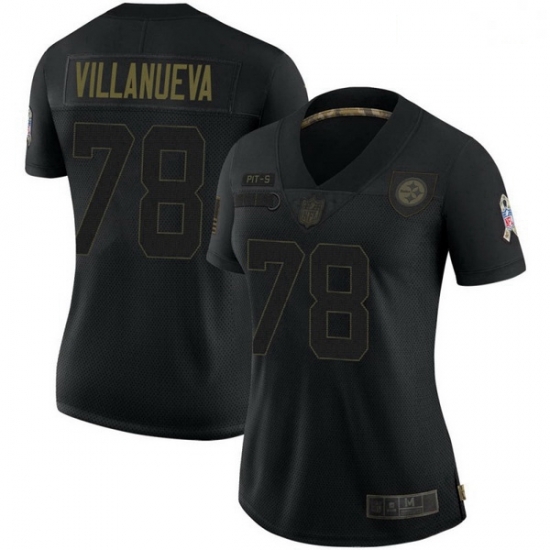 Women Pittsburgh Steelers Alejandro Villanueva Black Limited 2020 Salute To Service Jersey Women Pittsburgh Steelers Alejandro Villanueva Black Limited 2020 Salute To Service Jersey