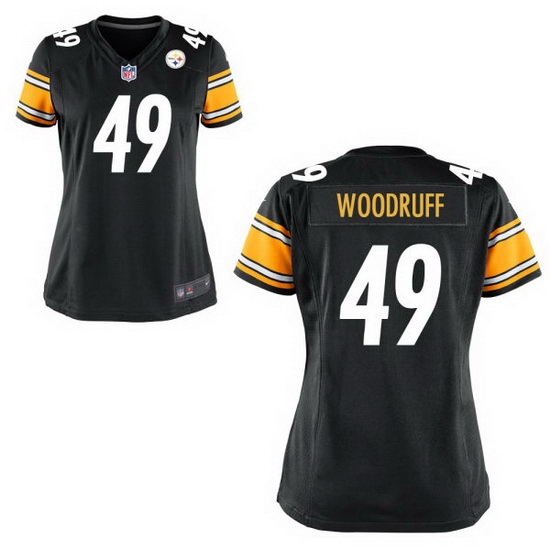 Women Steelers #49 Dwayne Woodruff Black Game Stitched NFL Jersey Women Steelers #49 Dwayne Woodruff Black Game Stitched NFL Jersey