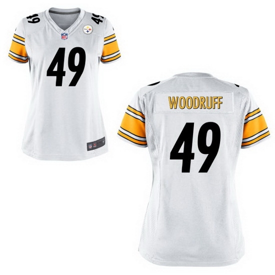 Women Steelers #49 Dwayne Woodruff White Game Stitched NFL Jersey Women Steelers #49 Dwayne Woodruff White Game Stitched NFL Jersey