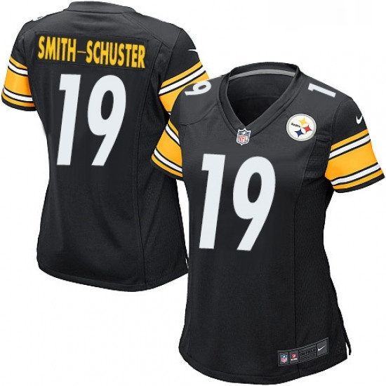 Womens Nike Pittsburgh Steelers 19 JuJu Smith Schuster Game Black Team Color NFL Jersey Womens Nike Pittsburgh Steelers 19 JuJu Smith Schuster Game Black Team Color NFL Jersey