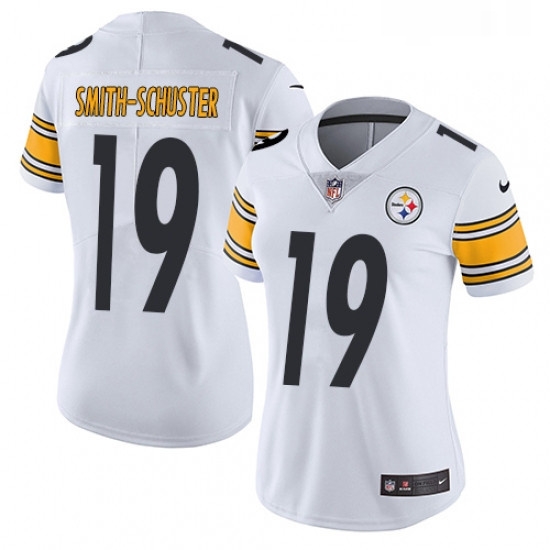 Womens Nike Pittsburgh Steelers 19 JuJu Smith Schuster White Vapor Untouchable Limited Player NFL Jersey Womens Nike Pittsburgh Steelers 19 JuJu Smith Schuster White Vapor Untouchable Limited Player NFL Jersey