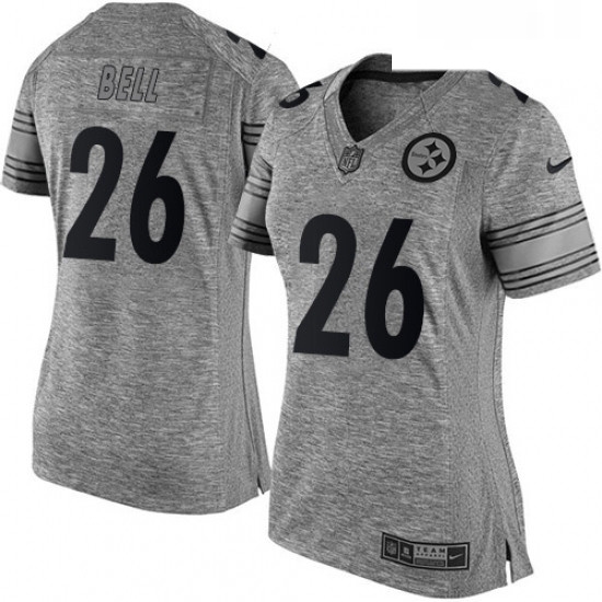 Womens Nike Pittsburgh Steelers 26 LeVeon Bell Limited Gray Gridiron NFL Jersey Womens Nike Pittsburgh Steelers 26 LeVeon Bell Limited Gray Gridiron NFL Jersey