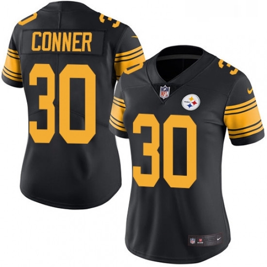 Womens Nike Pittsburgh Steelers 30 James Conner Limited Black Rush Vapor Untouchable NFL Jersey Womens Nike Pittsburgh Steelers 30 James Conner Limited Black Rush Vapor Untouchable NFL Jersey