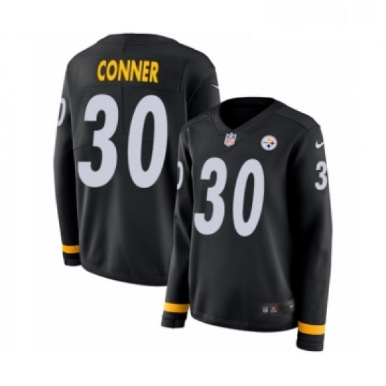 Womens Nike Pittsburgh Steelers 30 James Conner Limited Black Therma Long Sleeve NFL Jersey Womens Nike Pittsburgh Steelers 30 James Conner Limited Black Therma Long Sleeve NFL Jersey