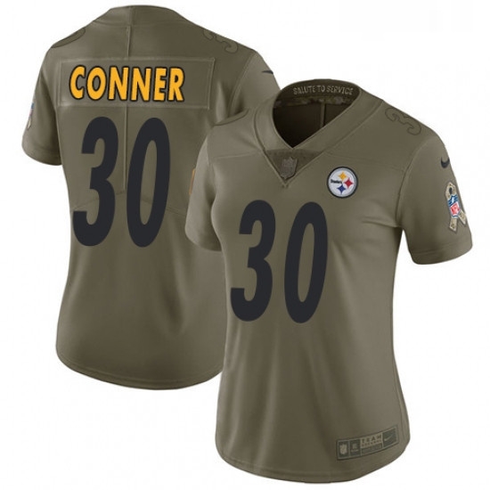 Womens Nike Pittsburgh Steelers 30 James Conner Limited Olive 2017 Salute to Service NFL Jersey Womens Nike Pittsburgh Steelers 30 James Conner Limited Olive 2017 Salute to Service NFL Jersey